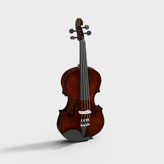 Elegant Low-Poly Violin 3D model