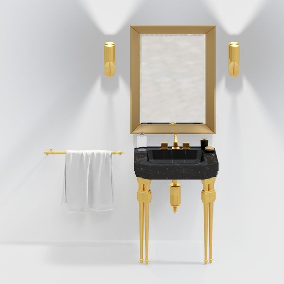 Opulent Bathroom Vanity 3D model