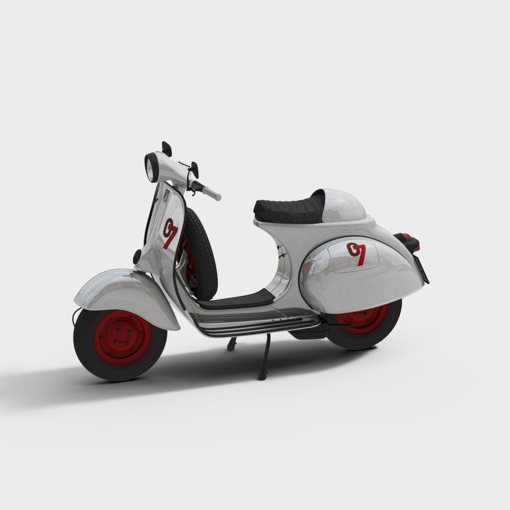 Retro Modern Motorcycle 3D model