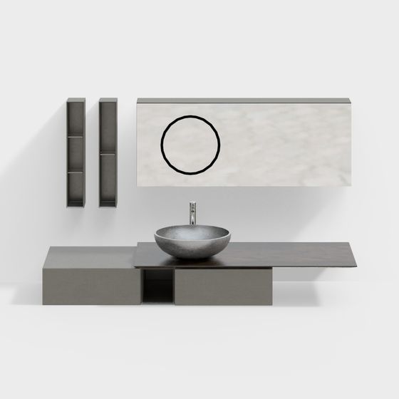 Urban Bathroom Vanity 3D model for Modern Spaces