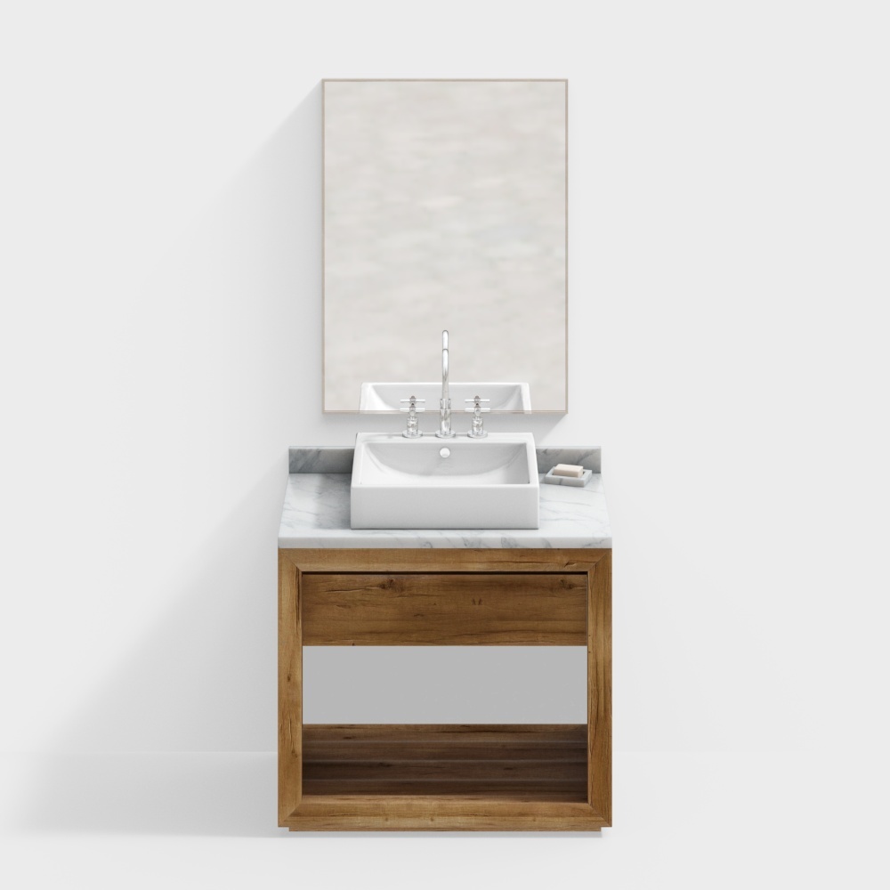 rr-oak_single_Bathroom Cabinet