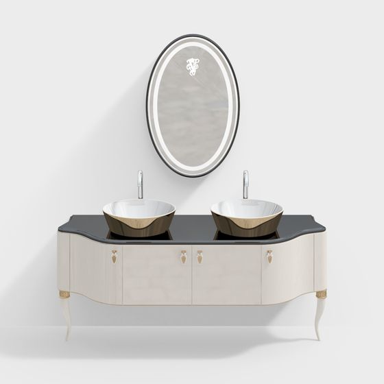 Elegance Vanity Bathroom Cabinet 3D model