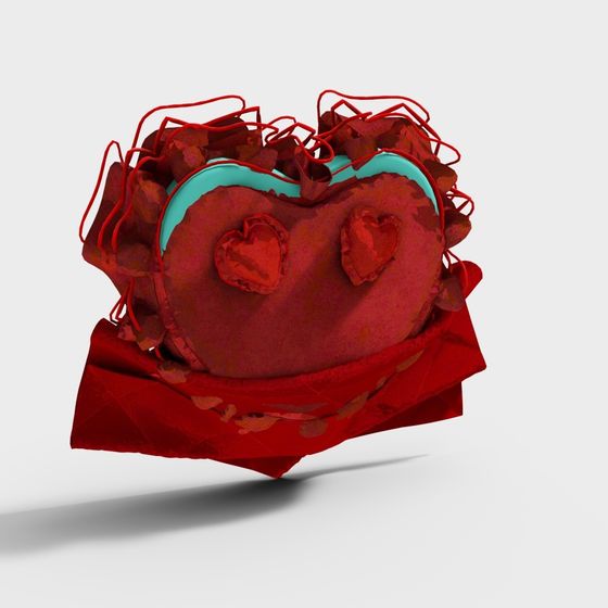 Heart-Shaped Gift Box 3D model