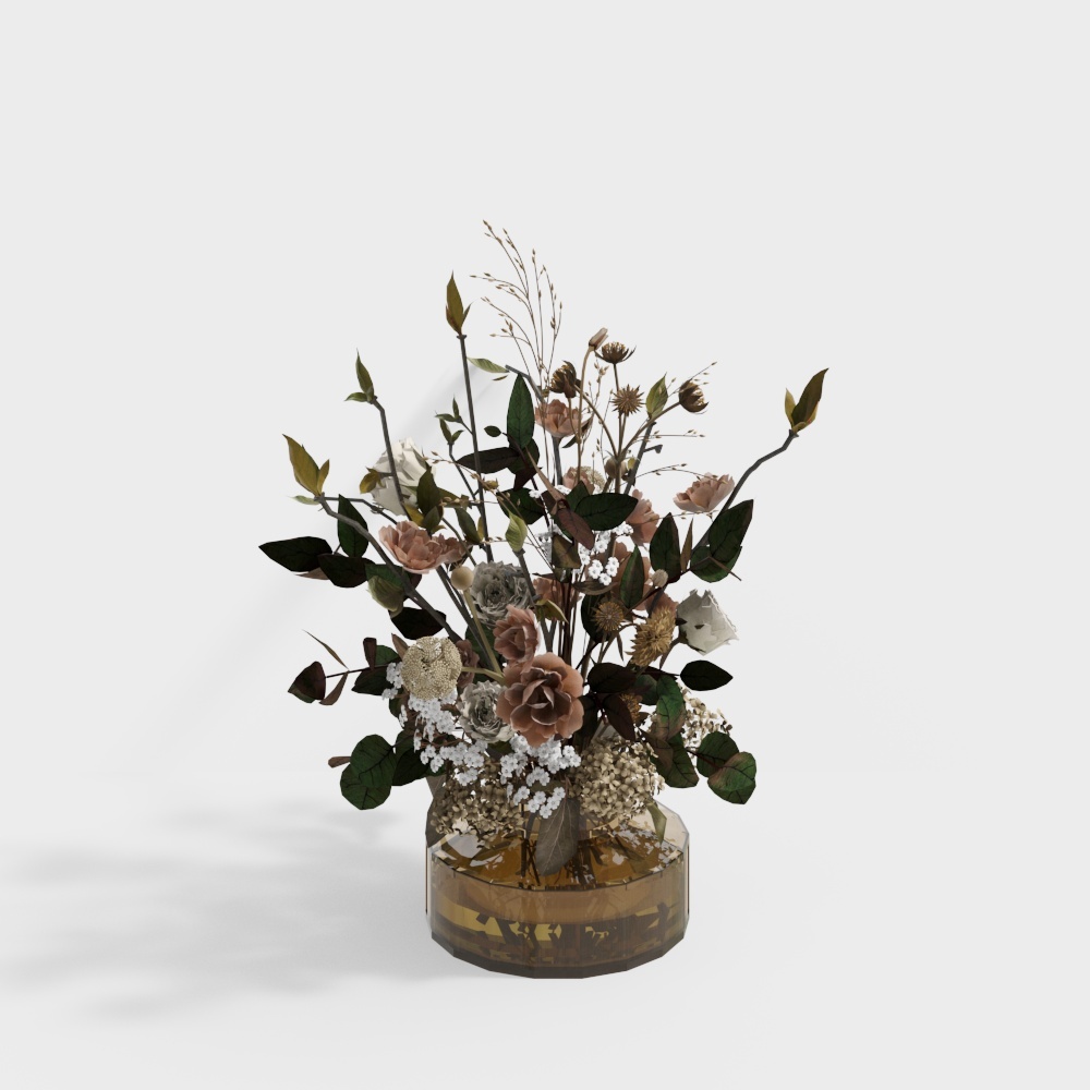 Fall Bouquet Low-Poly 3D Model