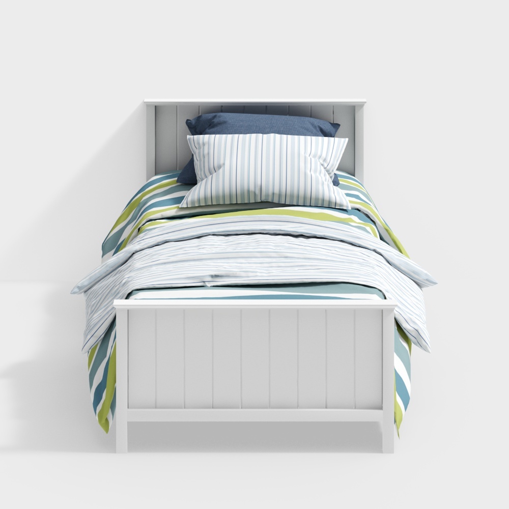 Vibrant Simplistic Bed 3D model for Modern Homes