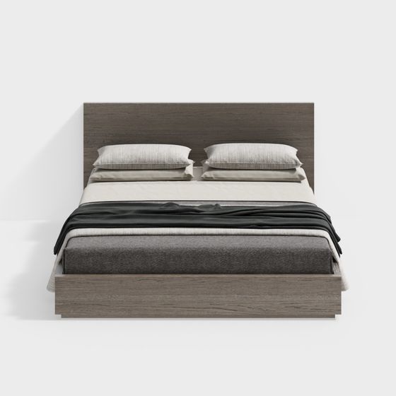 Modern Minimalist 3D Bed Model