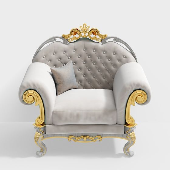 Royal Sofa 3D model - Exquisite Design for Elegant Interiors