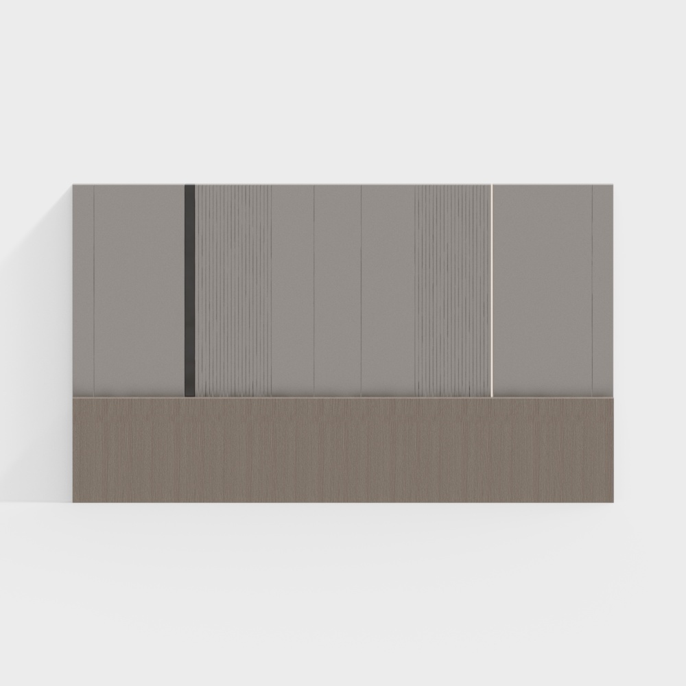 Cozy Brown Background Wall 3D Model for Warm Spaces