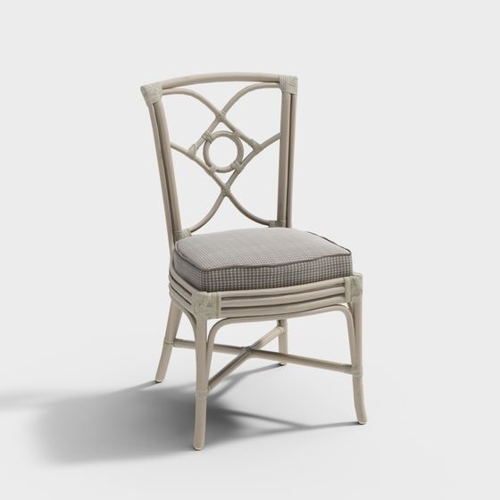 Elegant Rattan Chair 3D model for Modern Design