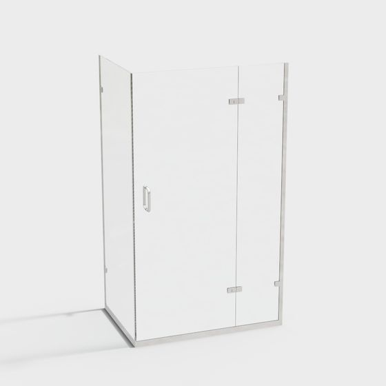Sleek Glass Partition 3D model for Modern Aesthetics