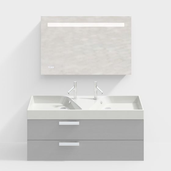 Minimalist Bathroom Vanity 3D model
