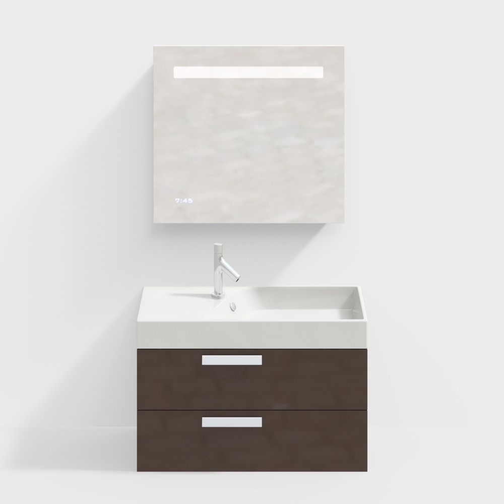 Modern Minimalist Bathroom Cabinet 3D model