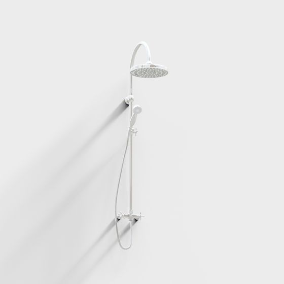 Sleek Shower System 3D model for Creative Projects