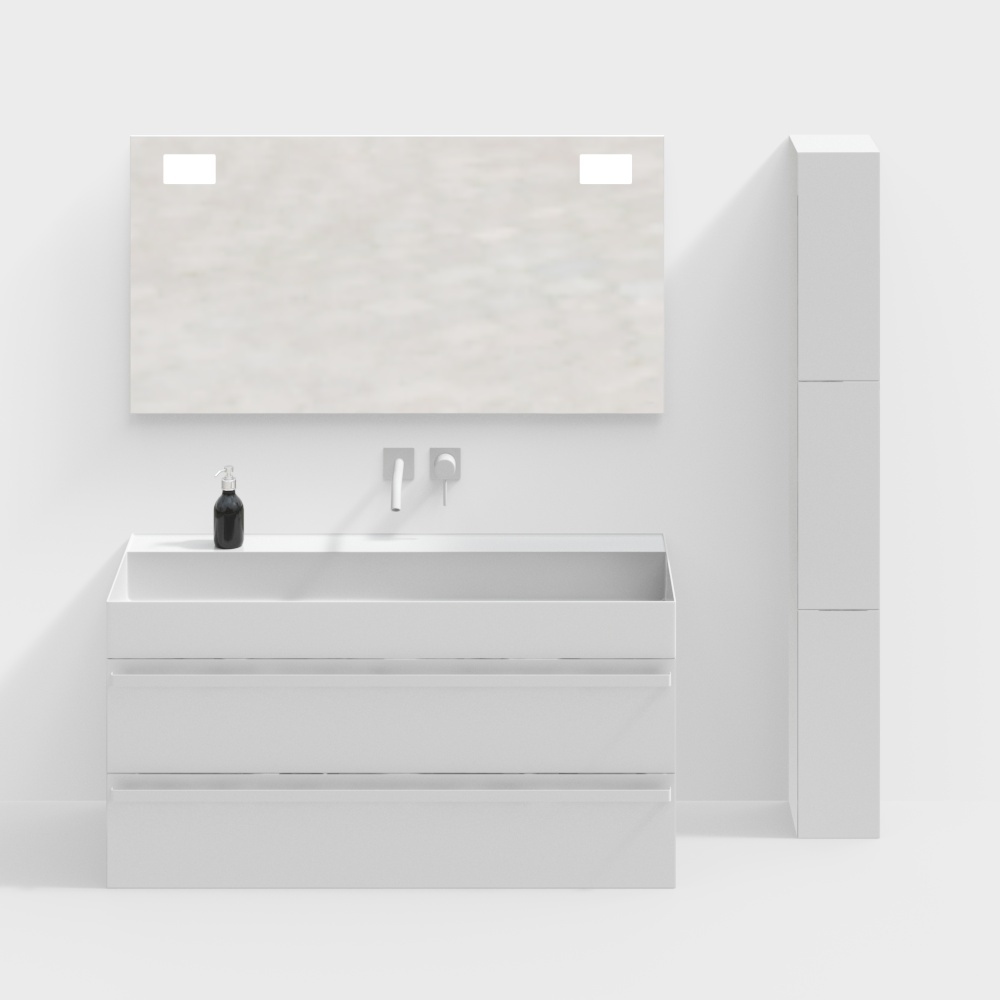 Minimalist Bathroom Vanity 3D model