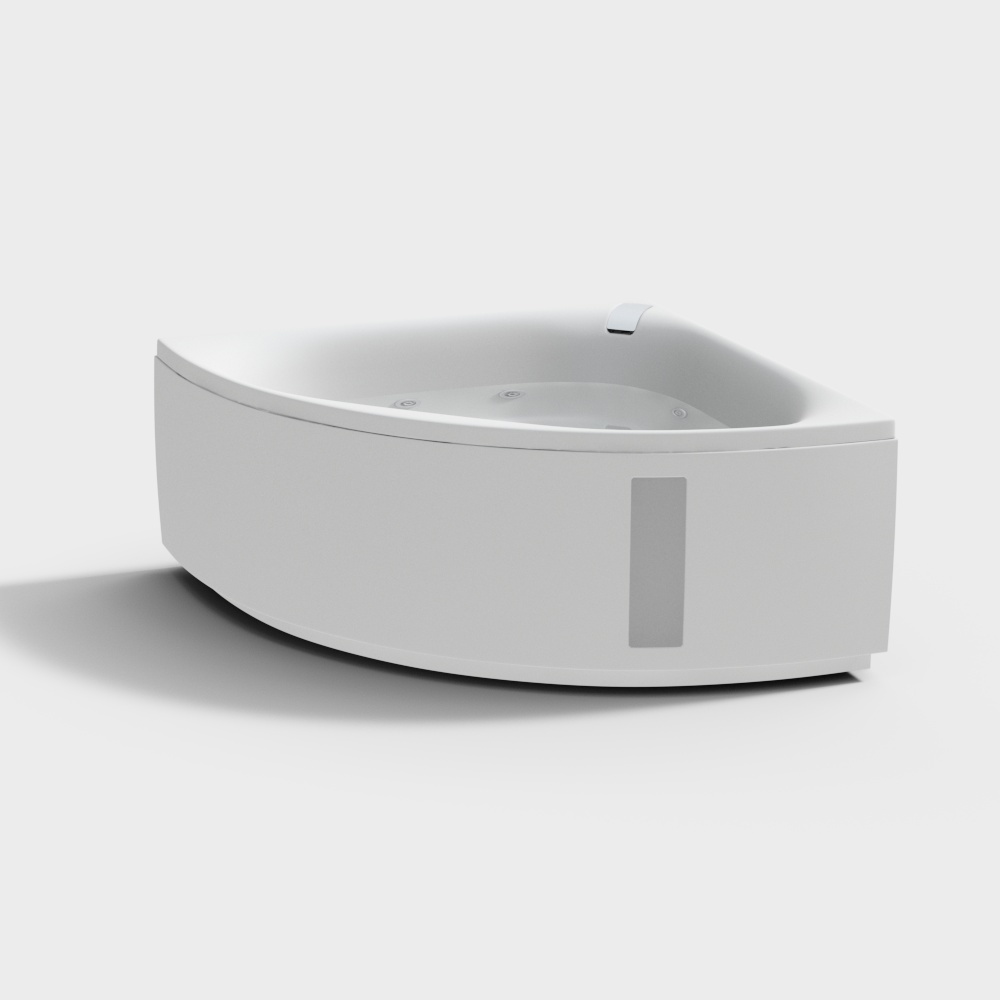 Elegant Minimalist Bathtub 3D model