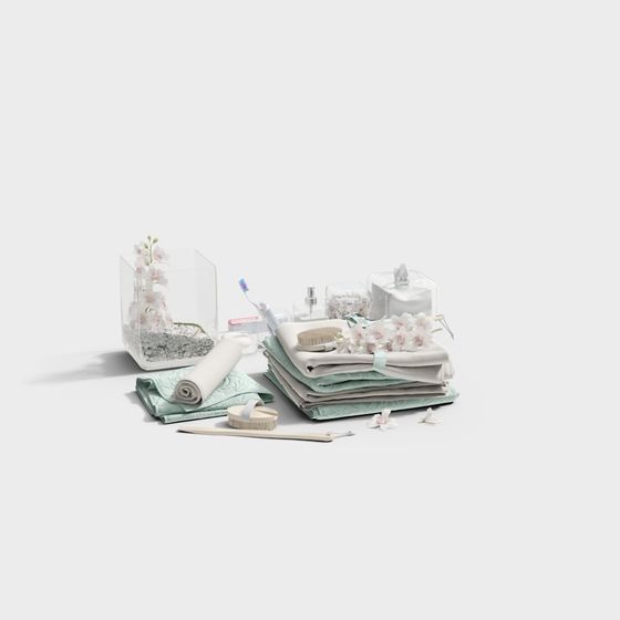 Stylish Bathroom Set 3D model