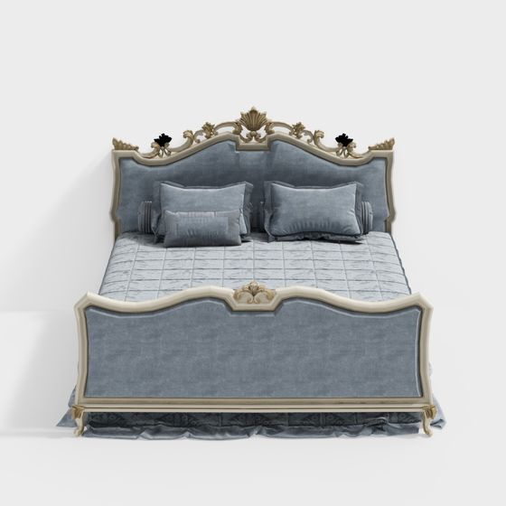 Royal Velvet Bed 3D model