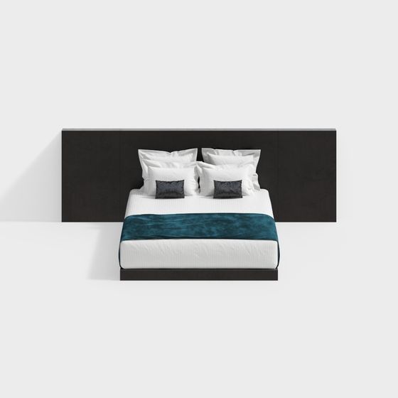 Modern Minimalist Bed 3D model