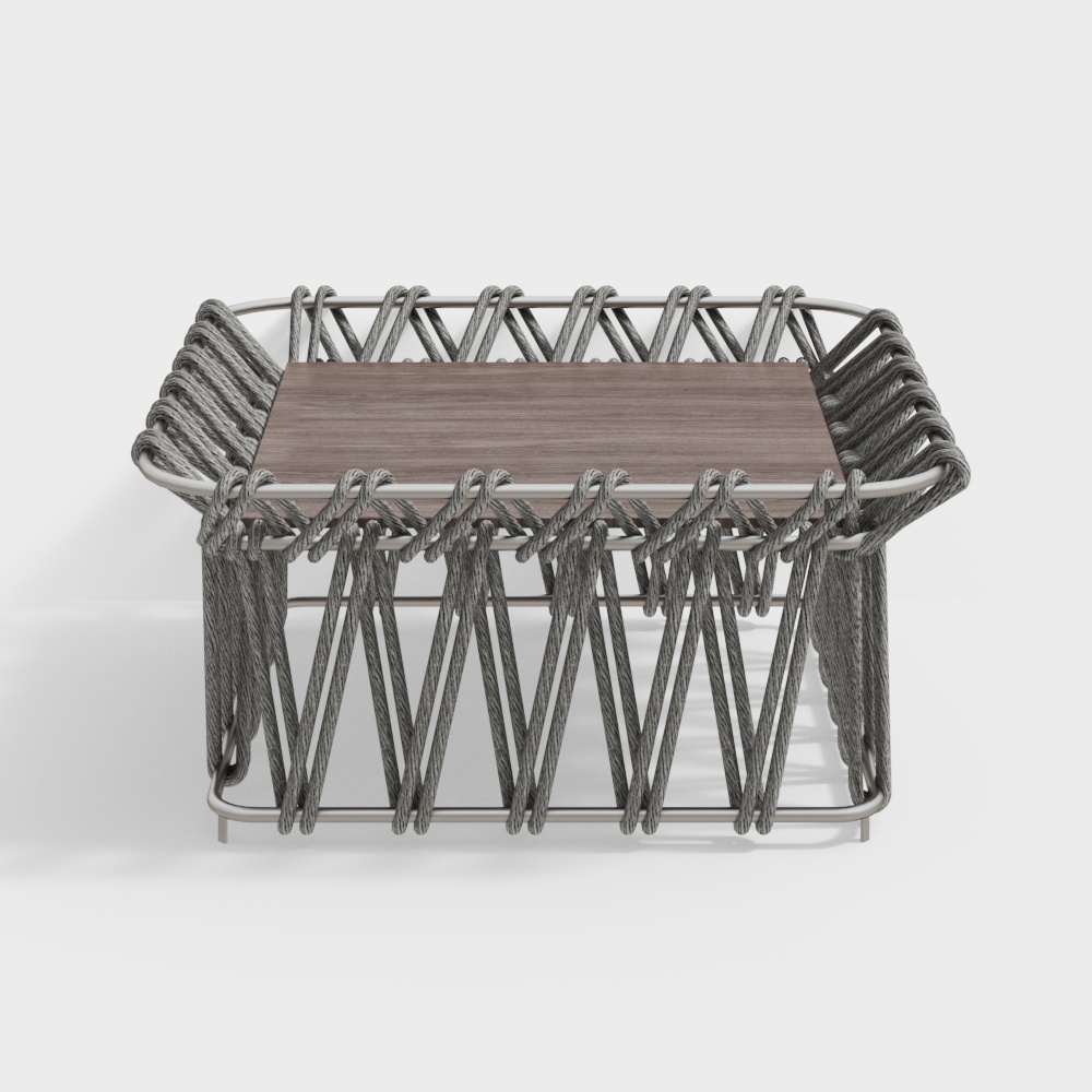 Rope Weave Table 3D Model – Rustic Minimalist Design
