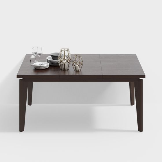 Elegant Minimalist Dining Table 3D model