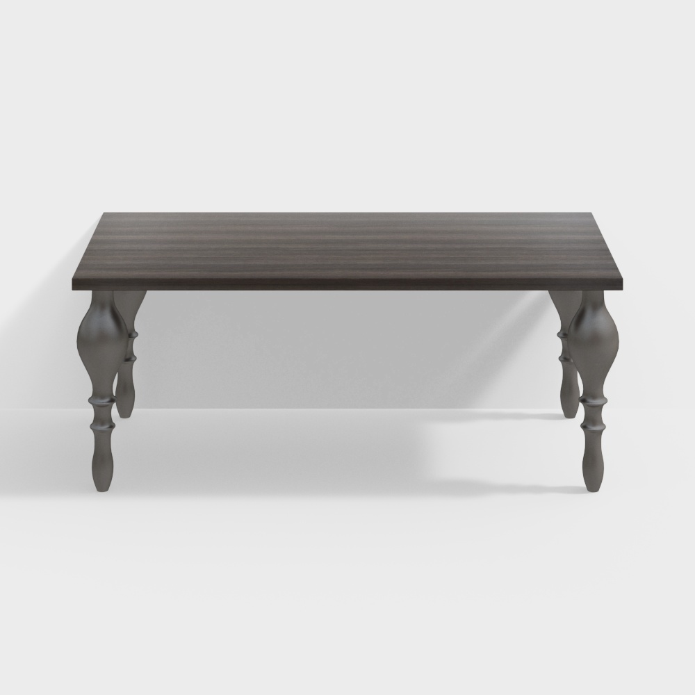 Vintage Style Coffee Table 3D model for Modern Homes