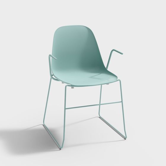 Sculptural Streamlined Chair 3D model