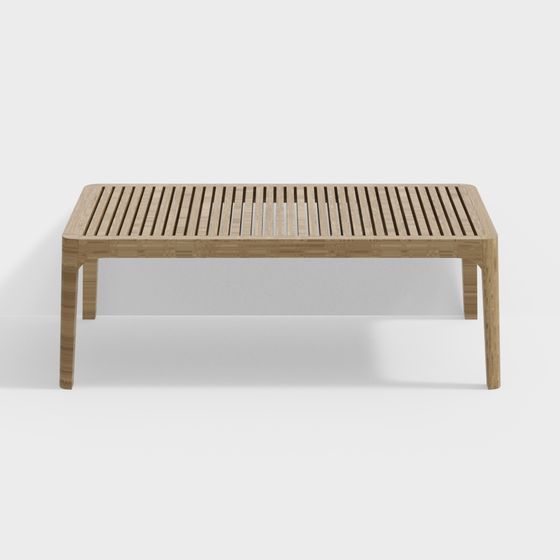 Bamboo Bench 3D model for Modern Interiors