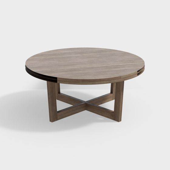 Stylish Round Coffee Table 3D model