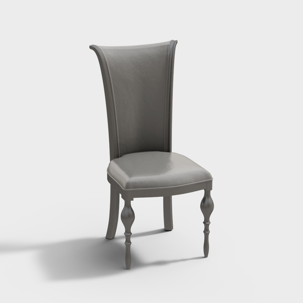 Elegant Gray Chair 3D model
