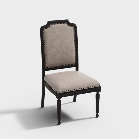 Elegant Vintage Style Chair 3D model