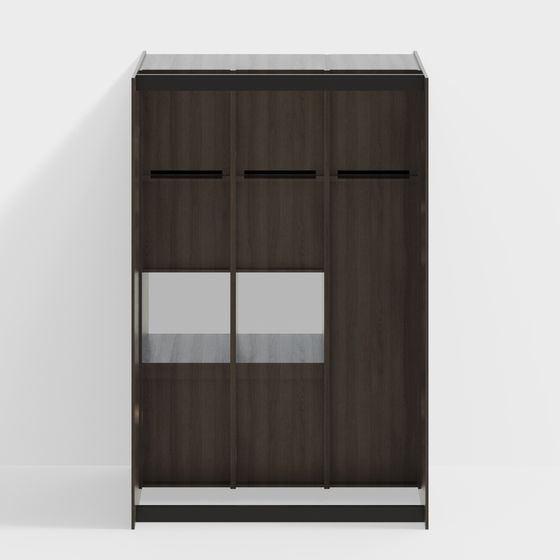 Black Poliform ALEA Meal Side Cabinet 3D Model