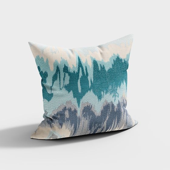 Artistic Abstract Pillow 3D Model for Modern Spaces