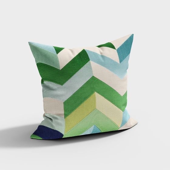 Stylish 3D Pillow Cover Model for Interior Design
