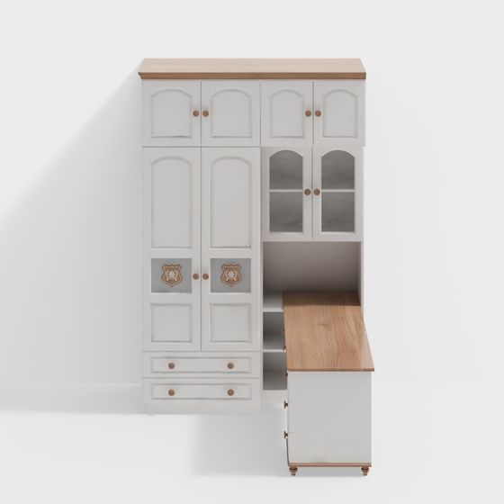 Elegant Multi-Functional Storage Cabinet 3D model