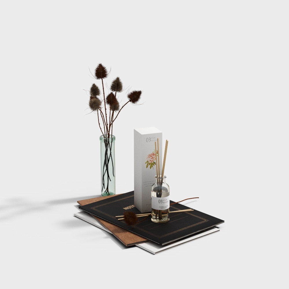 Elegant Low-Poly Flower Arrangement 3D Model