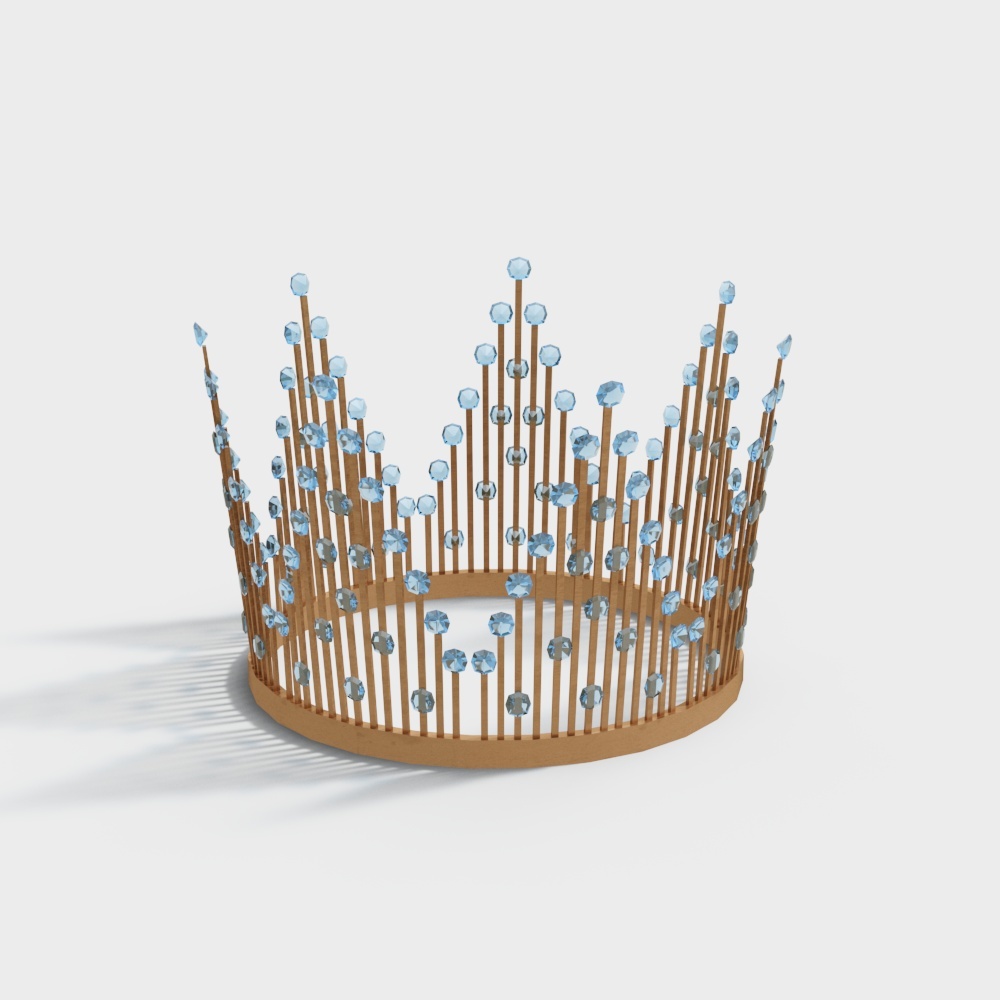 Royal Crown 3D Model with Detailed Design