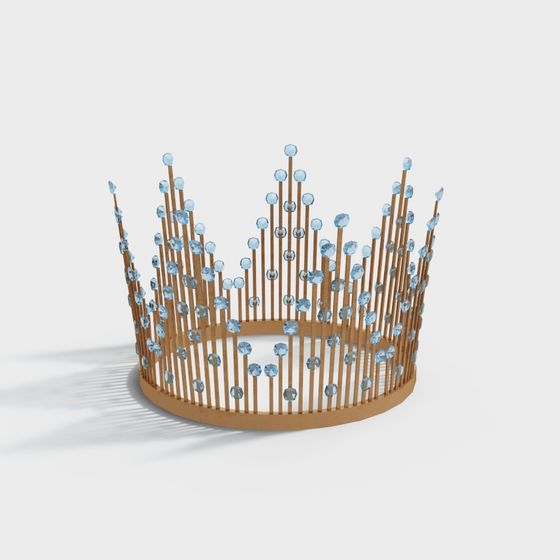 Royal Crown 3D Model with Detailed Design