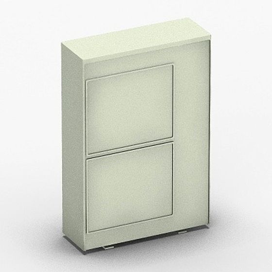 Gray Outdoor Air Conditioner Unit 3D Model