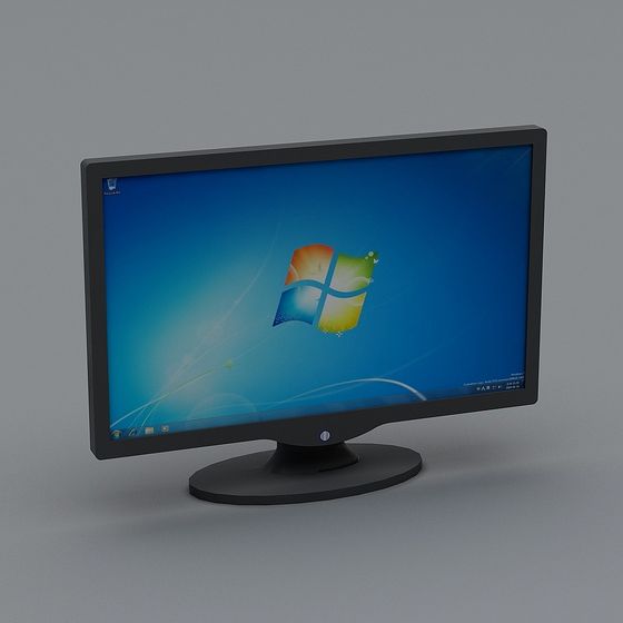 Low Polygon High Detail Computer Monitor 3D model