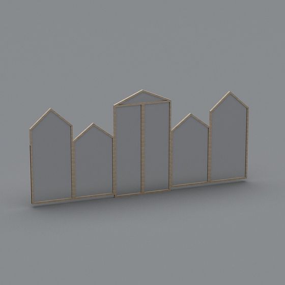 Low Poly Style 3D Model of Future City Buildings