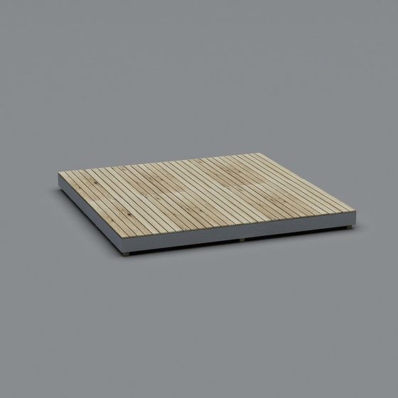 Detailed Wooden Platform 3D model