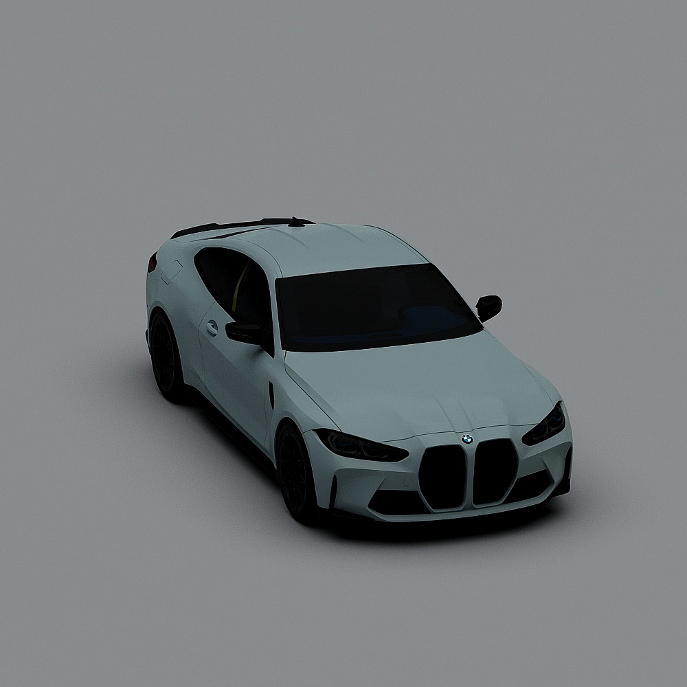 Low-Polygon BMW M4 GTS 3D model