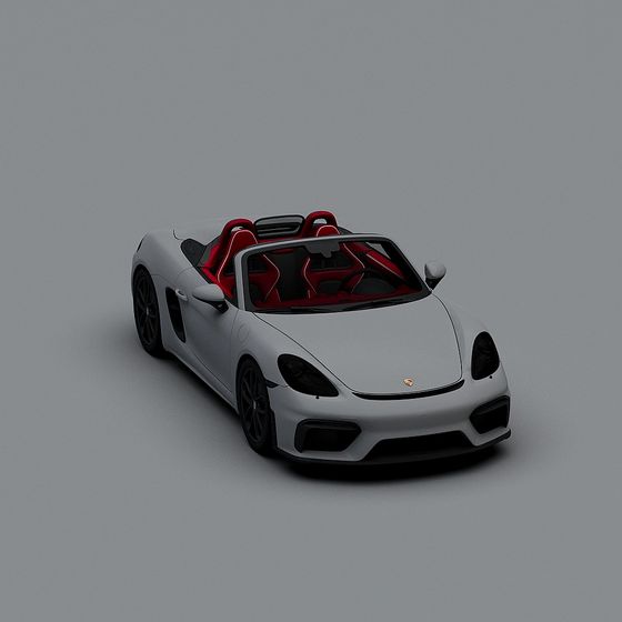 Low Poly Sports Car 3D Model