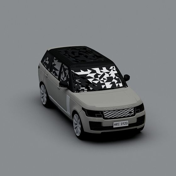 Low Poly Range Rover SUV 3D model