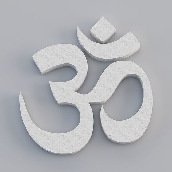 Elegant Om Symbol 3D model