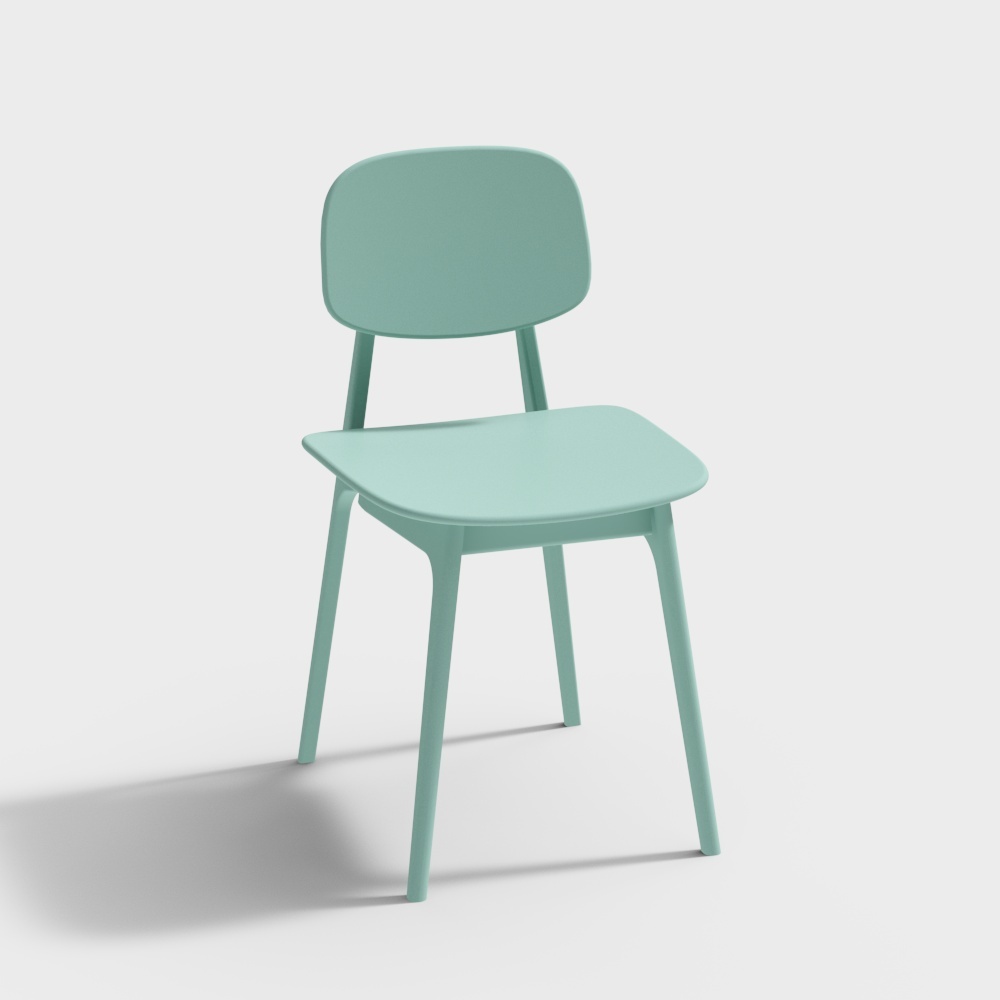 เก้าอี้รับประทานอาหารสีเขียวแบบนอร์ดิก