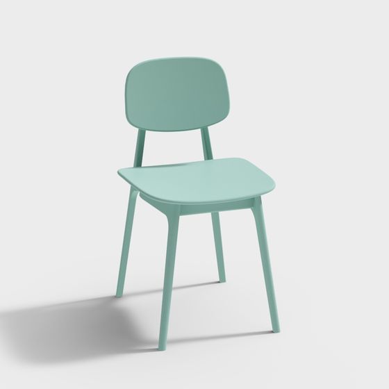 เก้าอี้รับประทานอาหารสีเขียวแบบนอร์ดิก