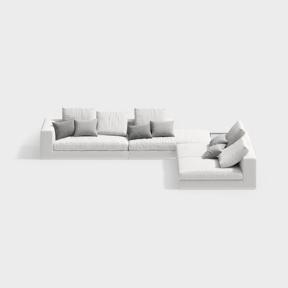 Minimalist 3D Model Sofa for Modern Interiors