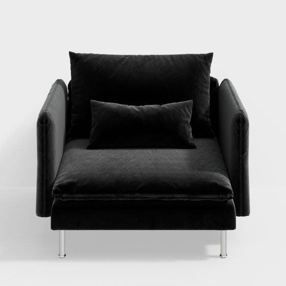 Urban Black Gold Sofa 3D model
