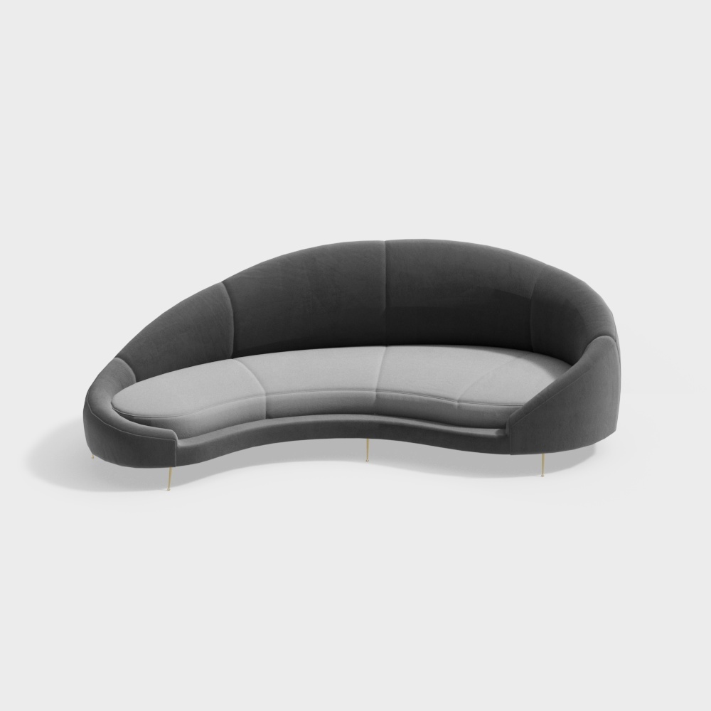 Curve Comfort 3D model Sofa for Modern Interiors